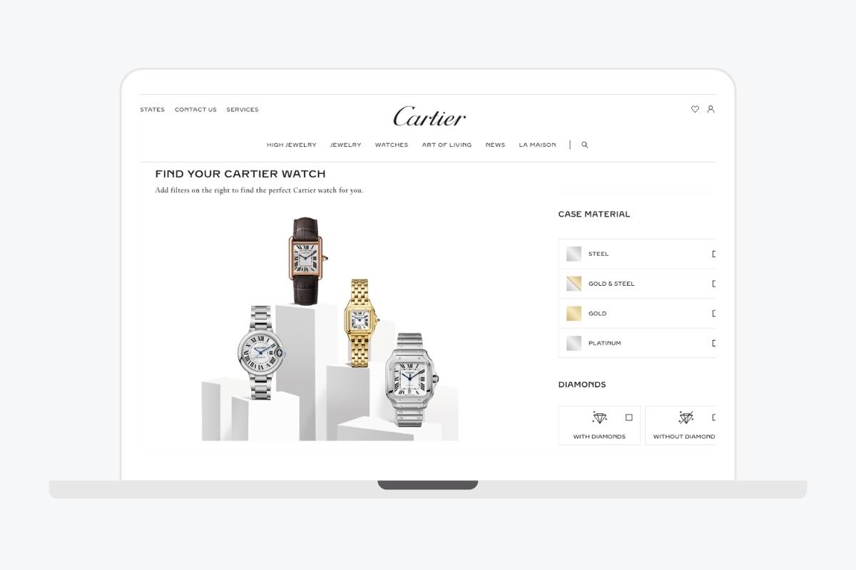 Cartier website sales
